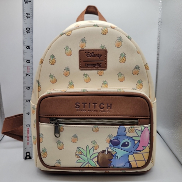 Stitch Pineapple MiniLoungefly Disney Lilo & Stitch Pineapple Mini Backpack Bag - Picture 10 of 13